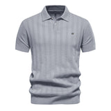 Męska Pasiasta Dziana Koszulka Polo | Stylowa