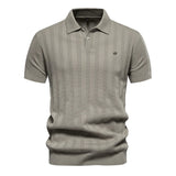 Męska Pasiasta Dziana Koszulka Polo | Stylowa