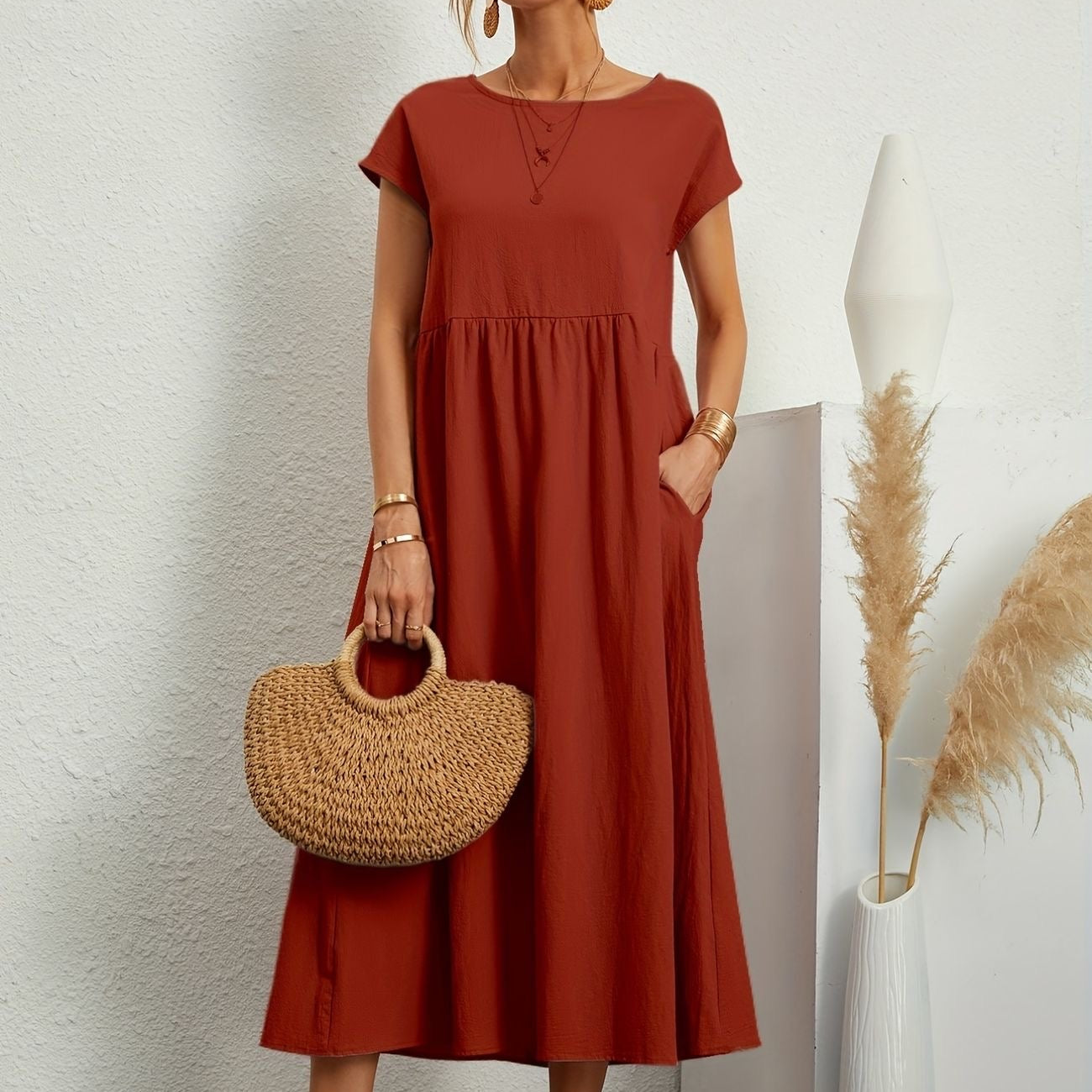 Damska Codzienna Letnia Sukienka | Maxi