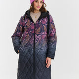 Dwustronny płaszcz pikowany Fern Flower