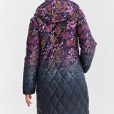 Dwustronny płaszcz pikowany Fern Flower