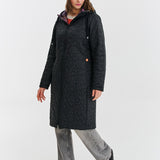 Dwustronny płaszcz pikowany Fern Flower