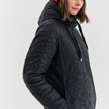 Dwustronny płaszcz pikowany Fern Flower