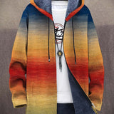 Noora | Luksusowa kurtka z kapturem inspirowana sztuką, z zamkiem błyskawicznym