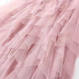 Jupe longue asymétrique en tulle style doux femme pour occasions spéciales et tenues élégantes