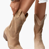 Bottes western femme à talon style cowboy mode urbaine
