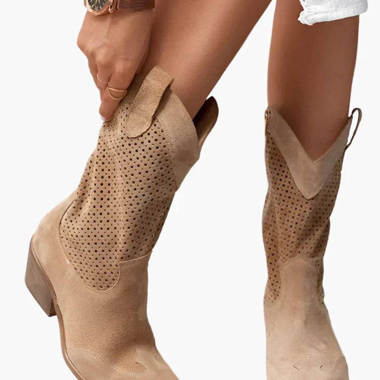 Bottes western femme à talon style cowboy mode urbaine