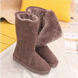 Bottes d'hiver hautes pour femme style classique confort douillet