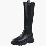 Bottes hautes à semelle épaisse pour femme - Style urbain et tendance