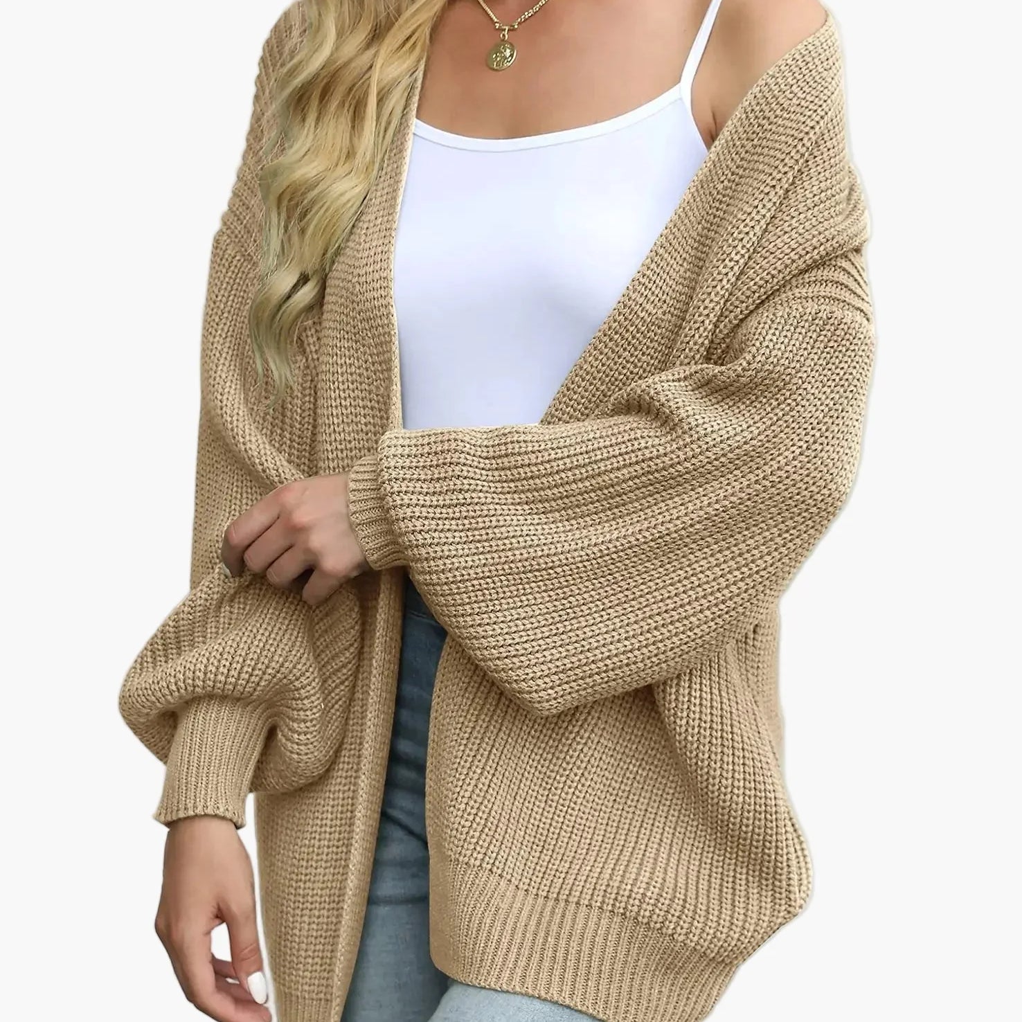 Gilet Cardigan Décontracté Femme Style Oversize pour Automne et Hiver