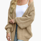 Gilet Cardigan Décontracté Femme Style Oversize pour Automne et Hiver