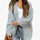 Gilet Cardigan Décontracté Femme Style Oversize pour Automne et Hiver