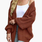Gilet Cardigan Décontracté Femme Style Oversize pour Automne et Hiver