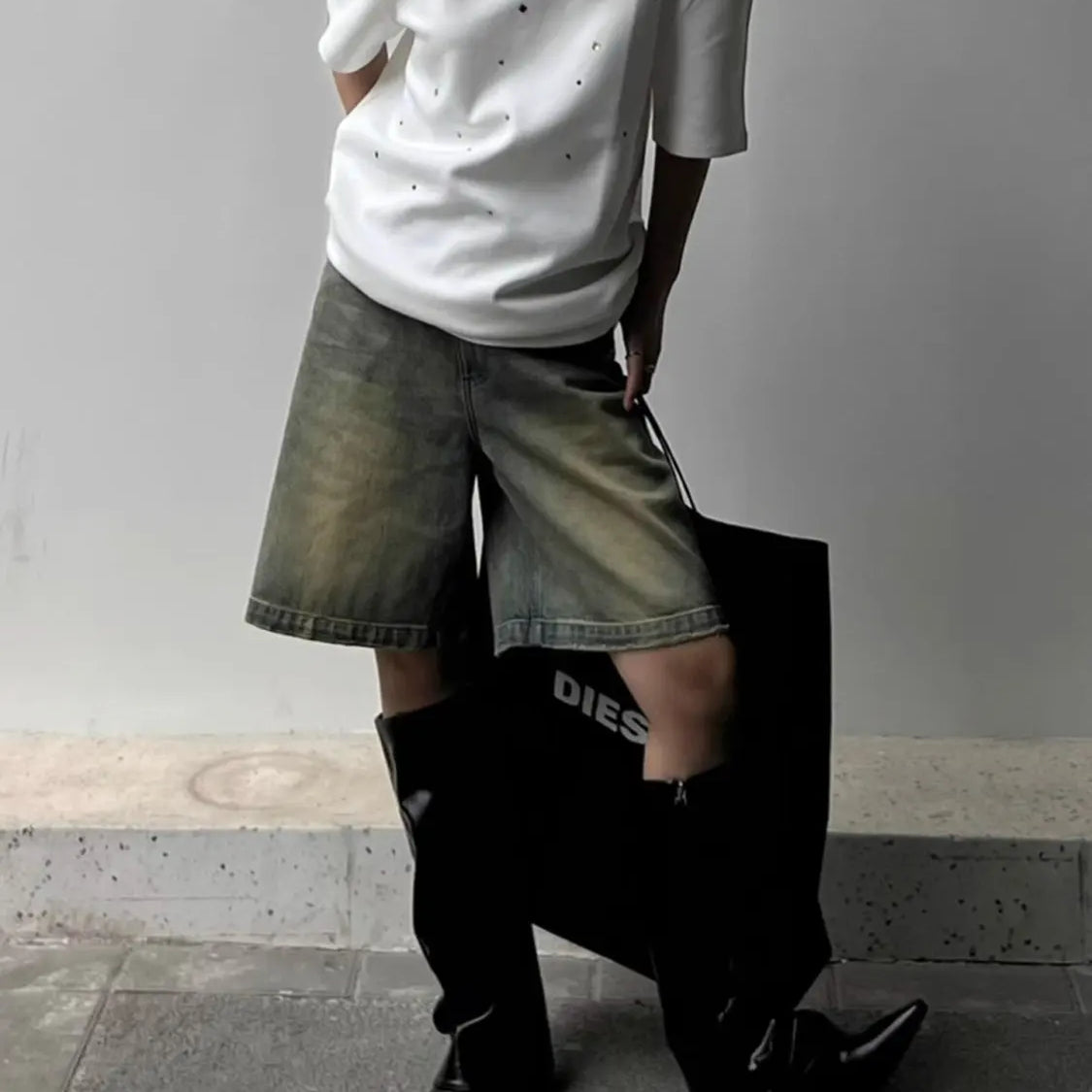 Nathalie | bermudy damskie jeansowe vintage washed, stylowe i casualowe