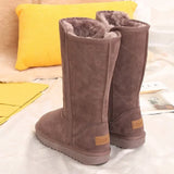 Bottes d'hiver hautes pour femme style classique confort douillet