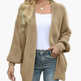 Gilet Cardigan Décontracté Femme Style Oversize pour Automne et Hiver