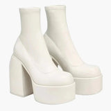 Bottes plateforme à talons hauts pour femme, style audacieux et tendance, idéale pour soirées et mode urbaine
