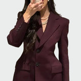 Moolie | Marynarka z Imponującą Linią i Guzikami