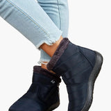 Bottes d'hiver imperméables pour femme style décontracté avec doublure chaude et fermeture éclair
