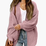 Gilet Cardigan Décontracté Femme Style Oversize pour Automne et Hiver
