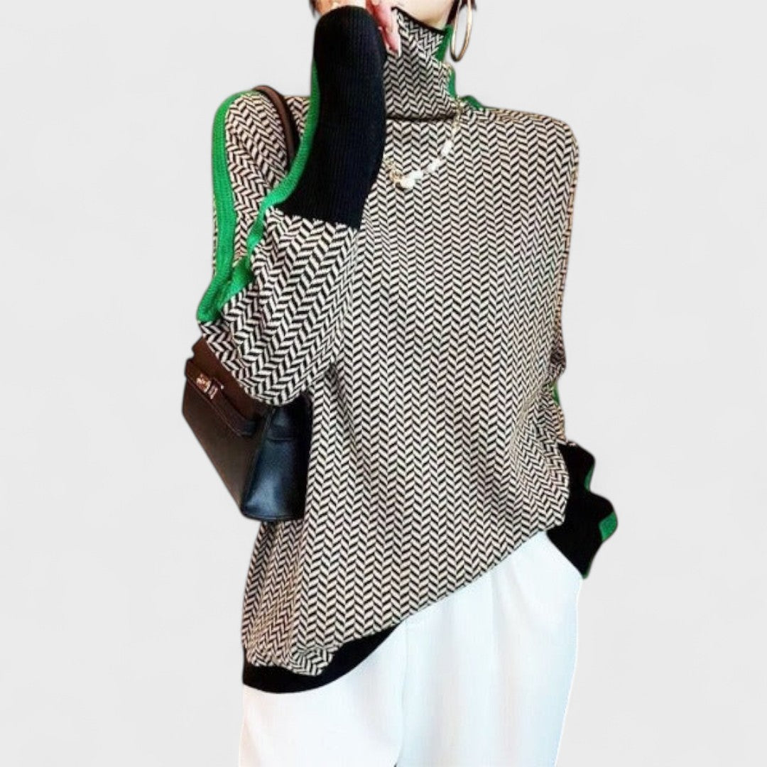 Eleanor - Sweter z wysokim kołnierzem