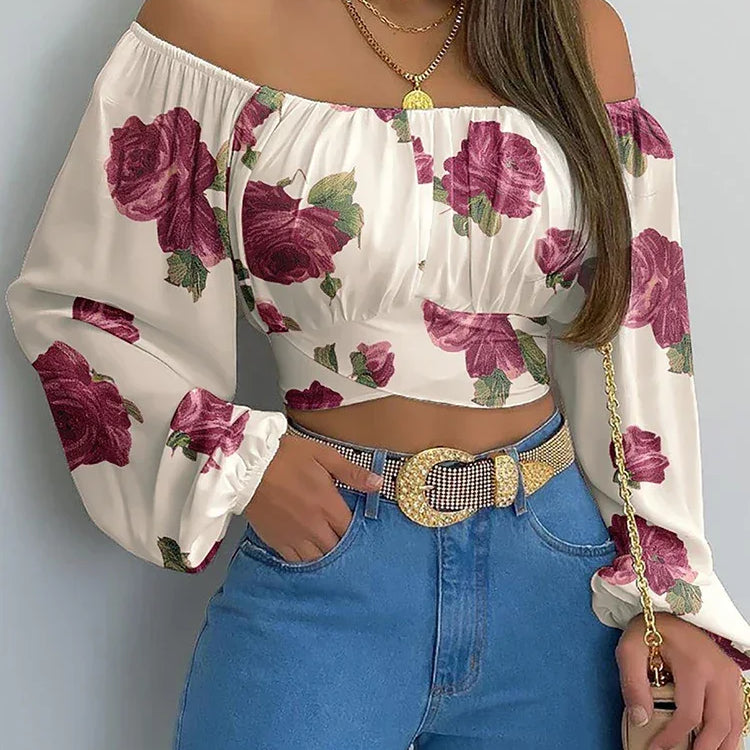 Elegancki top z odkrytymi ramionami