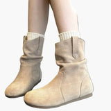 Bottes plates femme style décontracté pour automne et hiver