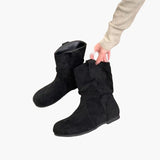 Bottes plates femme style décontracté pour automne et hiver