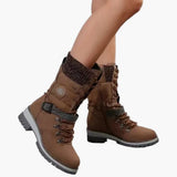 Bottes d’hiver montantes pour femme style randonnée urbaine