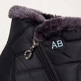 Bottes d'hiver imperméables pour femme style décontracté avec doublure chaude et fermeture éclair