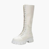 Bottes hautes à lacets style gothique pour femme – Look tendance et urbain
