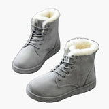 Bottes d'hiver montantes pour femme style décontracté chaud