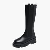Bottes hautes à semelle épaisse style Chelsea pour femme - Look urbain tendance