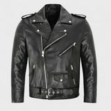 Austin - Klasyczna Kurtka Skórzana Biker