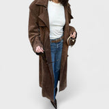 Veronika - Elegancki płaszcz trench z wysokim kołnierzem