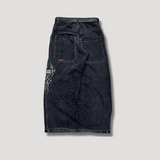 Jupe longue femme style streetwear coupe ample avec motifs graphiques tendance