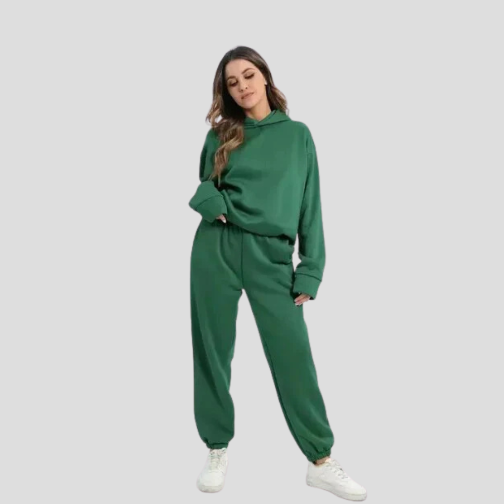 Zestaw Hoodie i Jogger dla kobiet – Relaksacyjne zimowe ubrania domowe