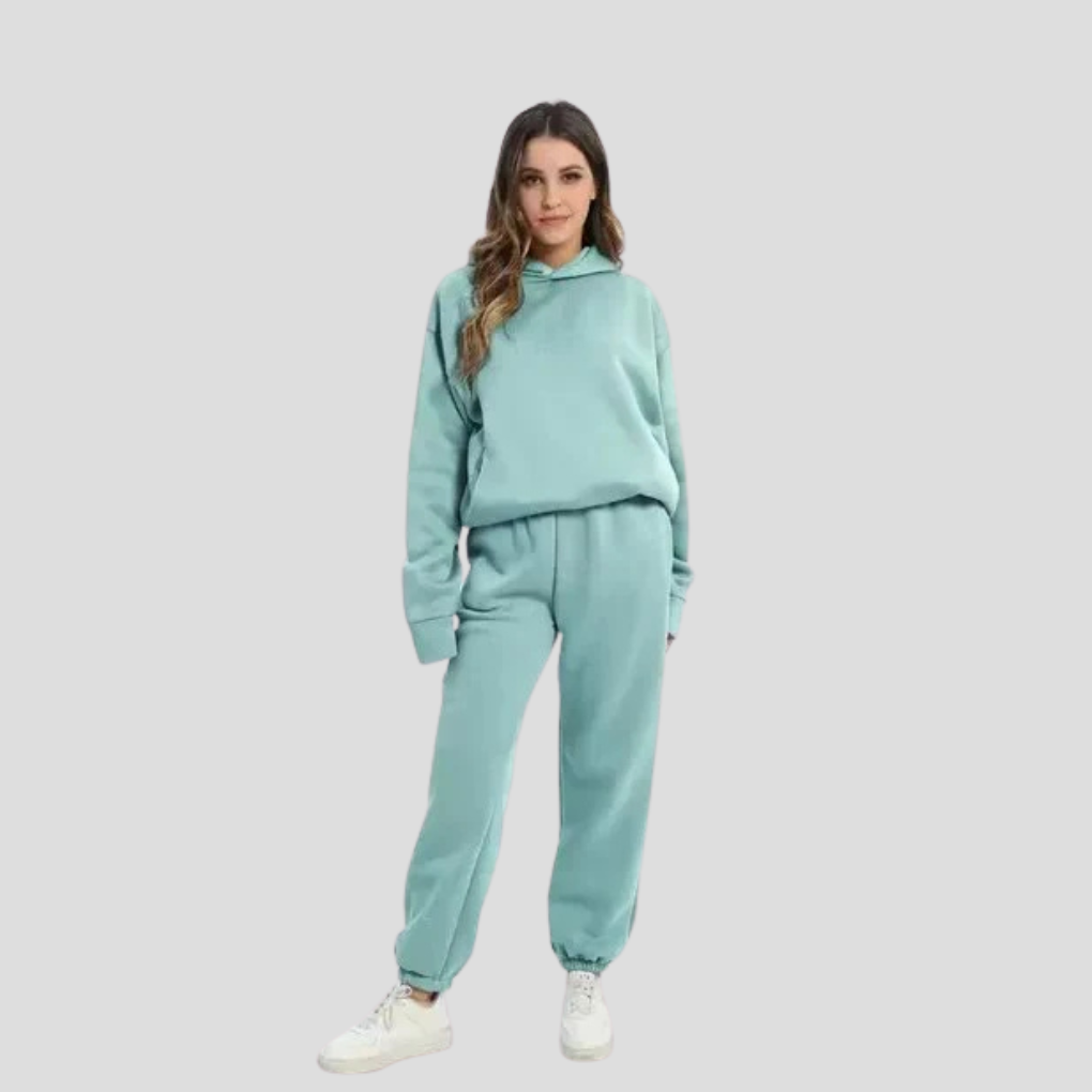 Zestaw Hoodie i Jogger dla kobiet – Relaksacyjne zimowe ubrania domowe