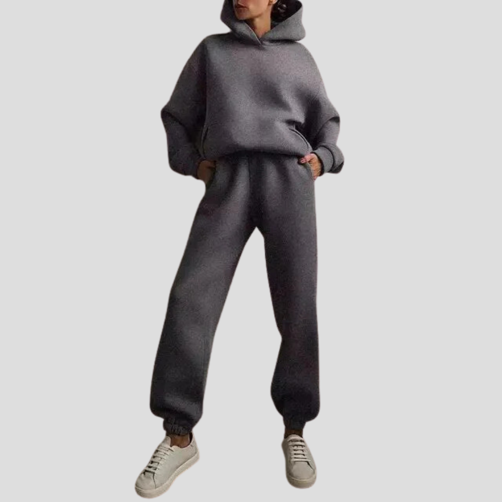 Zestaw Hoodie i Jogger dla kobiet – Relaksacyjne zimowe ubrania domowe