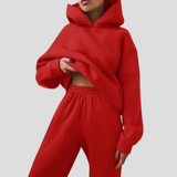 Zestaw Hoodie i Jogger dla kobiet – Relaksacyjne zimowe ubrania domowe