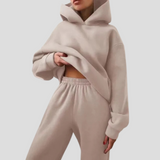 Zestaw Hoodie i Jogger dla kobiet – Relaksacyjne zimowe ubrania domowe