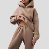 Zestaw Hoodie i Jogger dla kobiet – Relaksacyjne zimowe ubrania domowe
