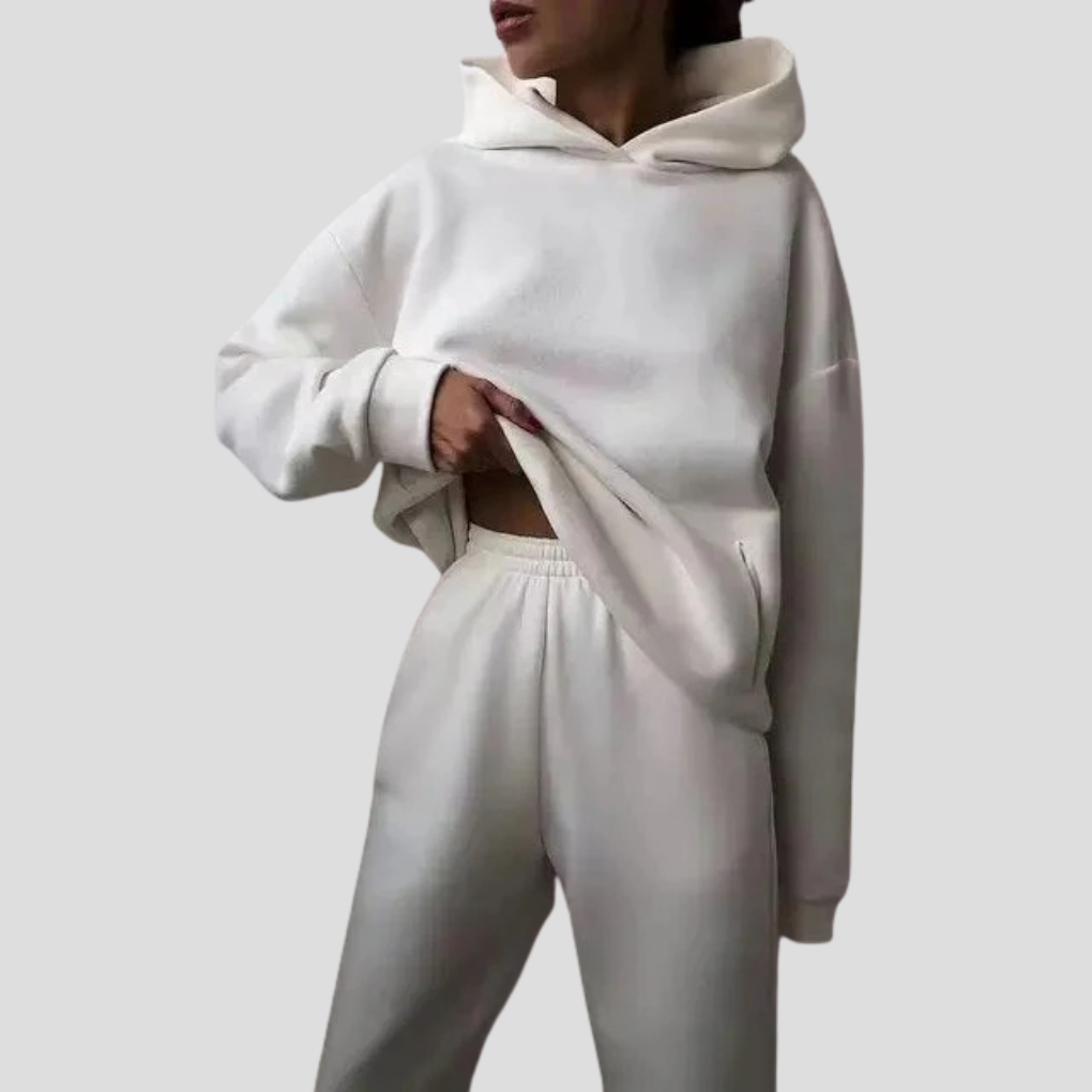 Zestaw Hoodie i Jogger dla kobiet – Relaksacyjne zimowe ubrania domowe