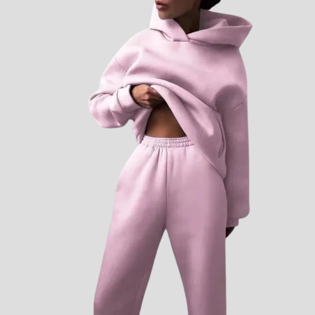 Zestaw Hoodie i Jogger dla kobiet – Relaksacyjne zimowe ubrania domowe