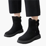 Bottes d'Hiver Femme Style Décontracté Antidérapantes à Doublure Chaude pour Temps Froid