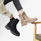 Bottes d'Hiver Femme Style Décontracté Antidérapantes à Doublure Chaude pour Temps Froid