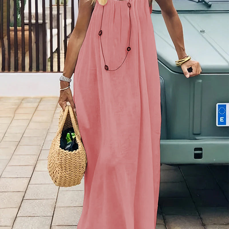 Damska Sukienka na Ramiączkach Spaghetti Casual | Maxi