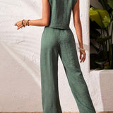 Combinaison élégante sans manches style gilet pour femme – Look chic et décontracté