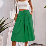Jupe-culotte ample femme style élégant pour l'été, coupe large et décontractée