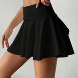 Jupe-short plissée de sport femme avec poche pratique, style décontracté, idéale pour le printemps et l'été